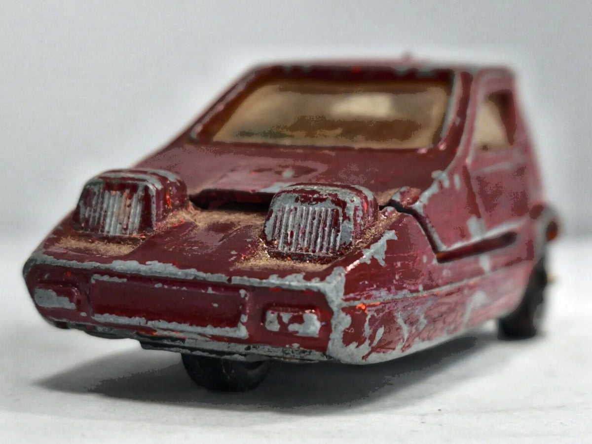 BOND BUG 700 E.S. Whizzwheels Corgi 1969 Bordowy 1:43 Made in Gt Britain – zdjęcie 5