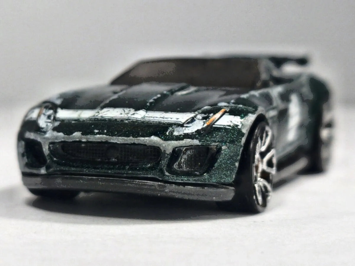 Jaguar F-Type Project 7 Hot Wheels 2015 Zielony 1:68 – zdjęcie 5