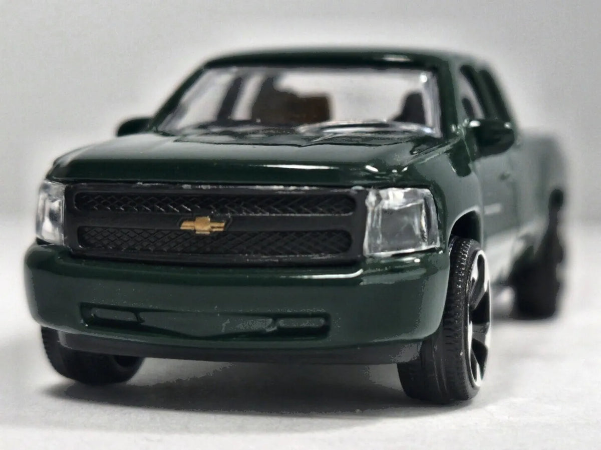 CHEVROLET SILVERADO, Majorette, Die cast REF:217E, Zielony, 1:71, Resoraki – zdjęcie 5
