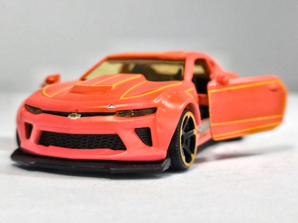 Chevrolet Camaro Ss Majorette 1:60 Coupe Luzak Pomarańczowy Sportowy – zdjęcie 5