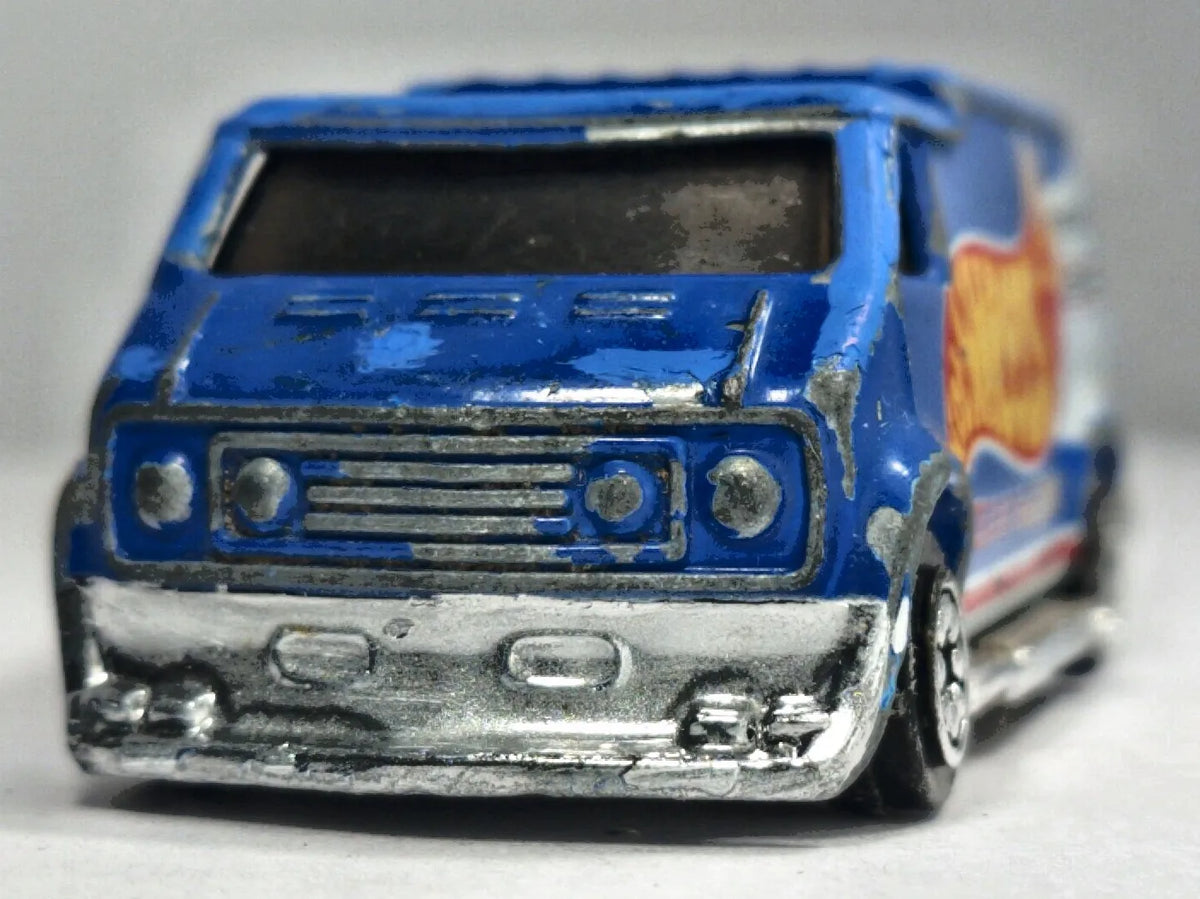 HOT ROD CUSTOM VAN, Corgi & Hot Wheels, Die cast, Niebieski, 1:64, Resoraki – zdjęcie 5