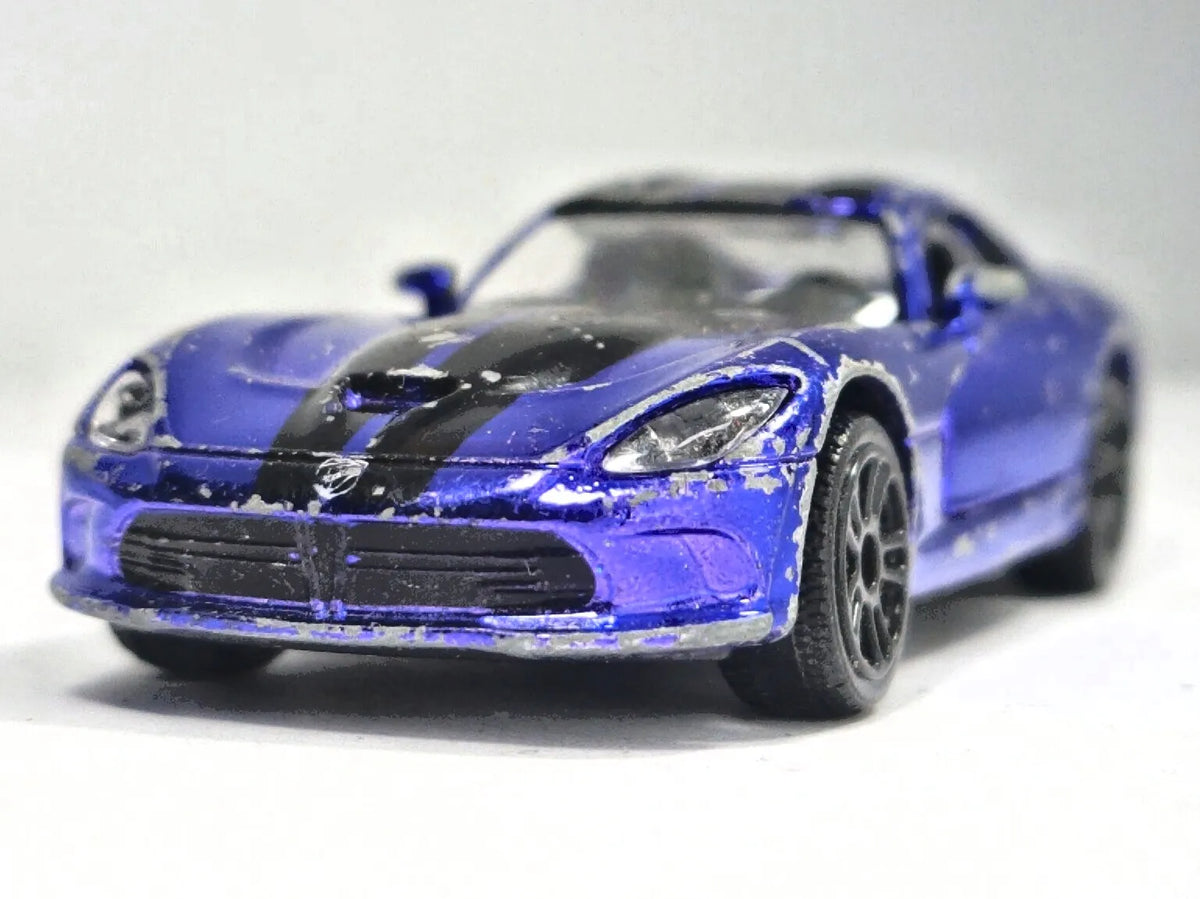 DODGE VIPER, Majorette 2016, Die cast REF:238B, Niebieski, 1:60, Resoraki – zdjęcie 5