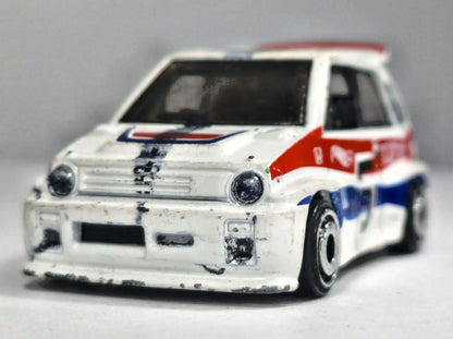 '85 HONDA CITY TURBO II, Hot Wheels 2017, Die cast FJV43 #5, Biały, 1:64 – zdjęcie 5