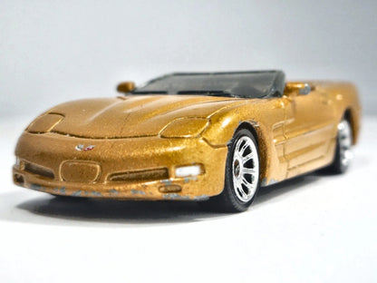 2000 CORVETTE CABRIO, Matchbox 2000, Die cast, Złoty, 1:64, Resoraki – zdjęcie 5