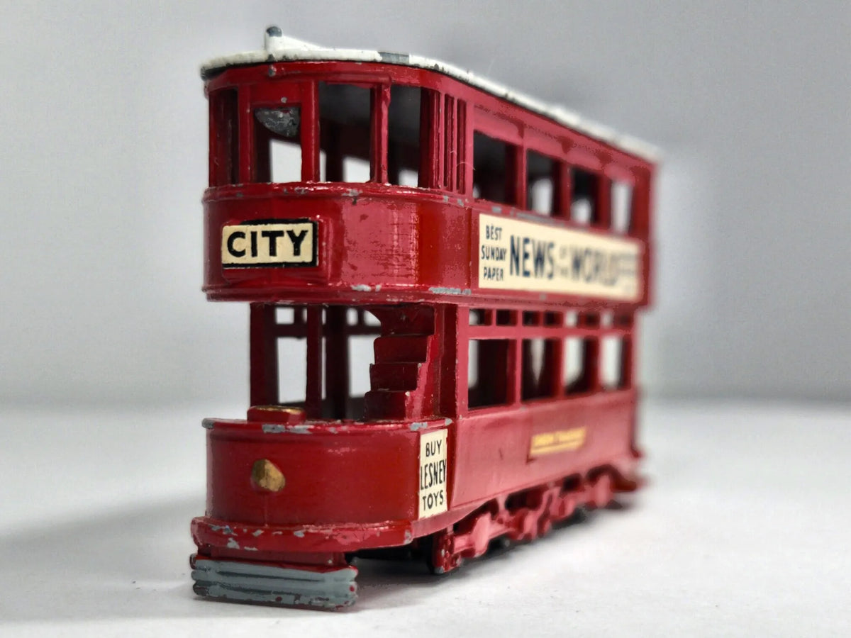 TRAMWAJ PIĘTROWY LONDON TRANSPORT Matchbox '60 Czerwony 1:72 Made in UK – zdjęcie 5