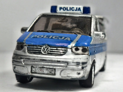 VOLKSWAGEN TRANSPORTER T5 POLICJA, Siku, Die cast 1070 1338, Srebrny, 1:55 – zdjęcie 5