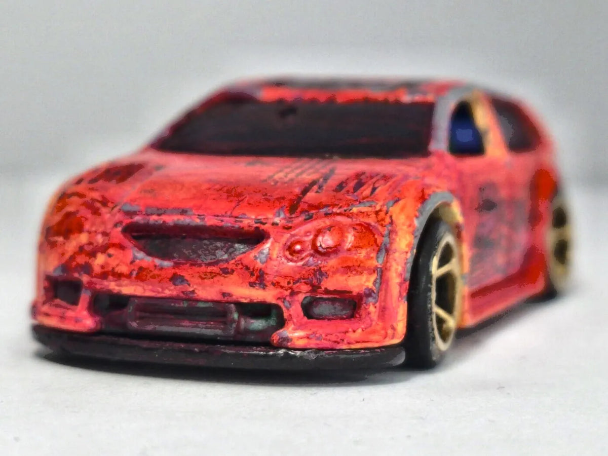 AUDACIOUS, Hot Wheels 2002, Die cast, Jaskrawy czerwony, 1:64, Resoraki – zdjęcie 5