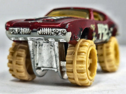 Olds 442 Hot Wheels 1970 1:64 Muscle car HEAT Luzak Czerwony – zdjęcie 5