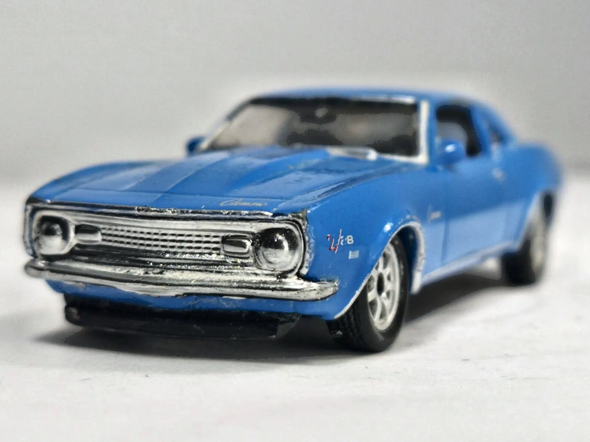 Chevrolet Camaro Z28 Welly 1:64 Luzak Niebieski Muscle Car – zdjęcie 5