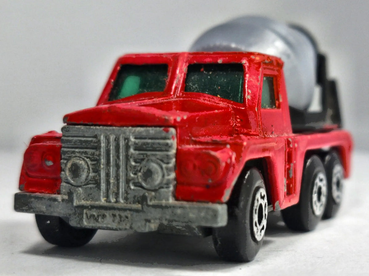 CEMENT TRUCK, Matchbox 1976, Made in England, Die cast N19, Czerwony, 1:87 – zdjęcie 5
