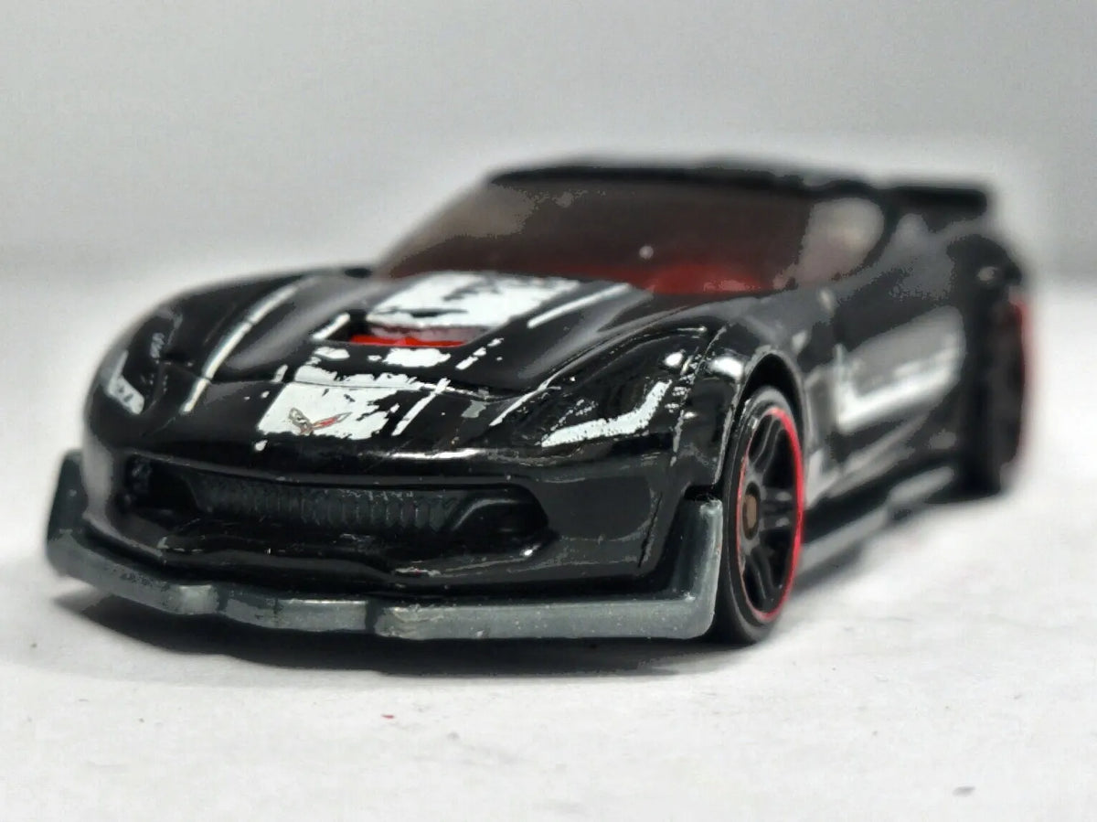Corvette C7 Z06 Hot Wheels 2016 1:64 Luzak Czarny – zdjęcie 5