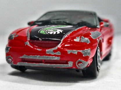 Mustang Cobra Matchbox 1993 1:64 Luzak Czerwony – zdjęcie 5