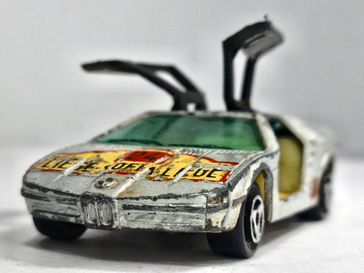 TURBO BMW Majorette 1976 Srebrny 1:60 Made in France – zdjęcie 5
