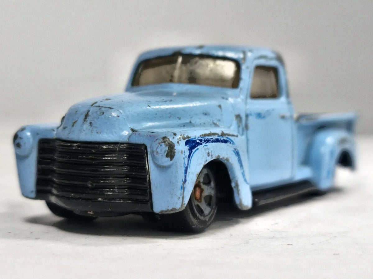 ’52 Chevy Pickup Hot Wheels 2014 1:64 Pickup Luzak Niebieski – zdjęcie 5