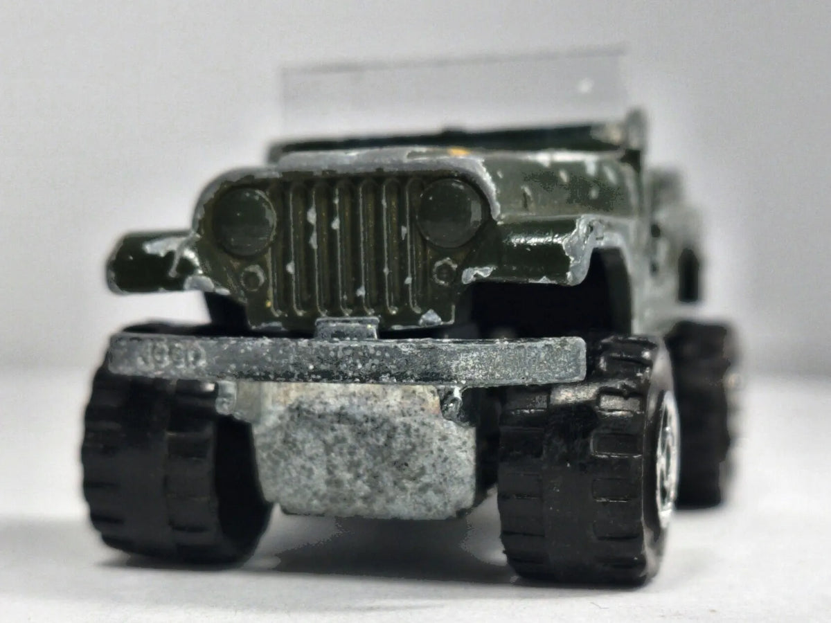 4X4 JEEP, CAMEL, Majorette, Made in France, NO.290, Zielony, 1:64, Resoraki – zdjęcie 5