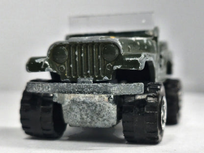 4X4 JEEP, CAMEL, Majorette, Made in France, NO.290, Zielony, 1:64, Resoraki – zdjęcie 5