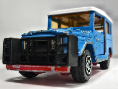 Toyota Land Cruiser Majorette '80 Niebieski 1:36 Made in France 2xMetal – zdjęcie 5