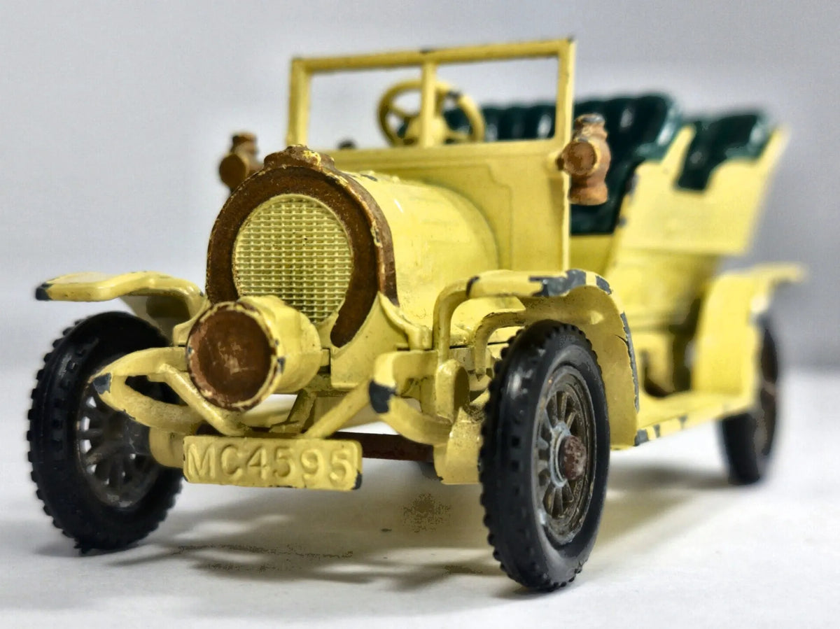 1904 SPYKER Models of Yeasteryear Matchbox 1974 Żółty 1:43 Made in England – zdjęcie 5