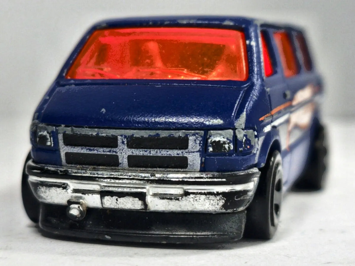Dodge Van Hot Wheels 2020 1:64 Van Niebieski Familijny – zdjęcie 5
