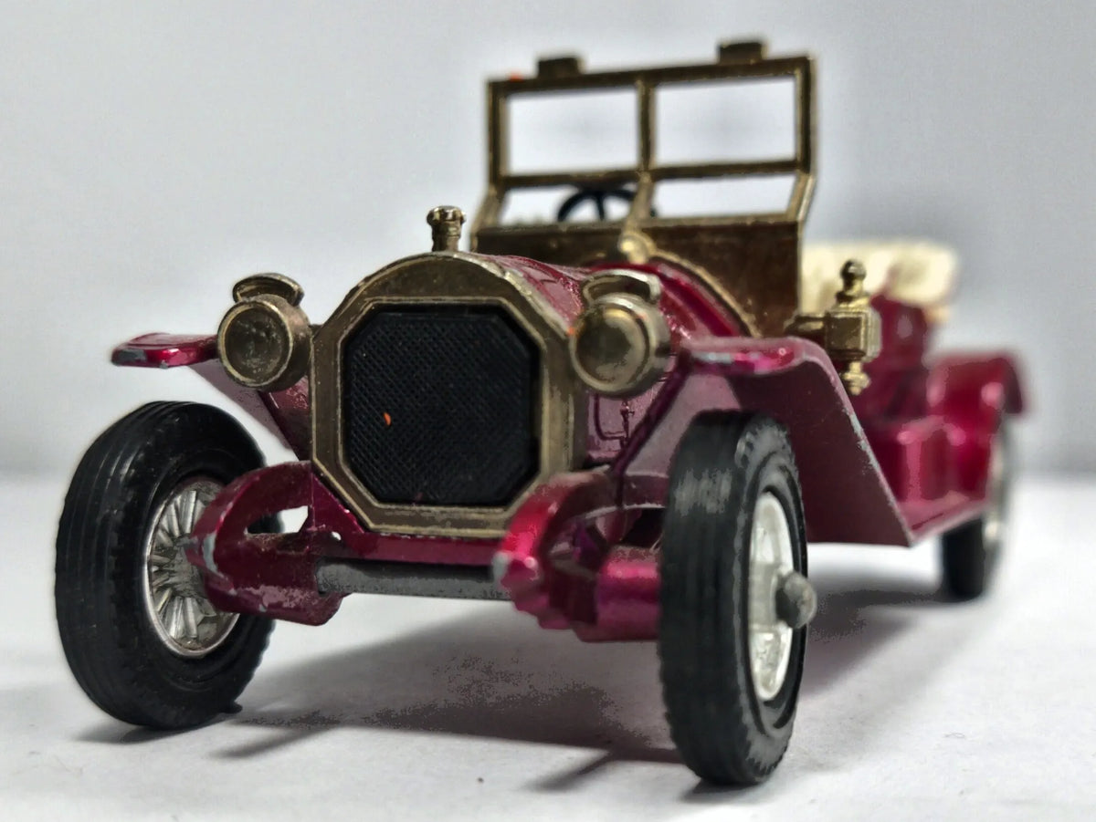 1909 THOMAS FLYABOUT Vintage Matchbox '70 Fuksja 1:36 Made in England – zdjęcie 5