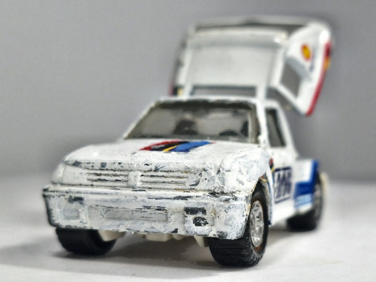 PEUGEOT 205 TURBO 16, Shell, Matchbox 1984, Die cast, Biały, 1:55, Resoraki – zdjęcie 5