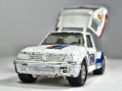 PEUGEOT 205 TURBO 16, Shell, Matchbox 1984, Die cast, Biały, 1:55, Resoraki – zdjęcie 5