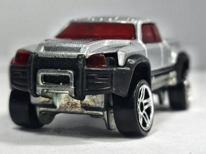 MEGA-DUTY, PICKUP TRUCK, Hot Wheels 2001, Die cast, Srebrny, 1:64, Resoraki – zdjęcie 5