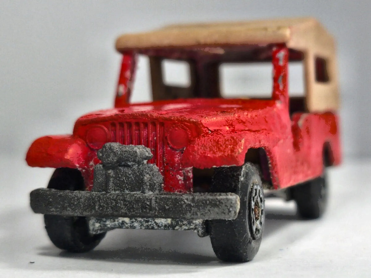 JEEP CJ6 z 1977 r, Matchbox, Made in England, Die cast No.53, Czerwony 1:64 – zdjęcie 5