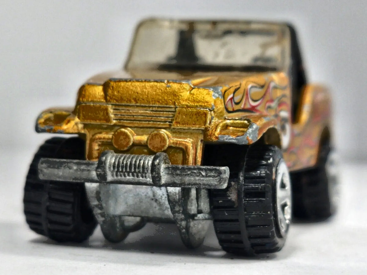 Jeep Scrambler Hot Wheels 1980 1:64 5 Luzak Złoty 2xMetal – zdjęcie 5