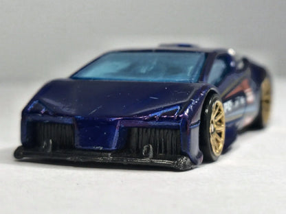 ZOTIC POLICE, Hot Wheels 2002, Die cast 56361, Niebieski, 1:64, Resoraki – zdjęcie 5