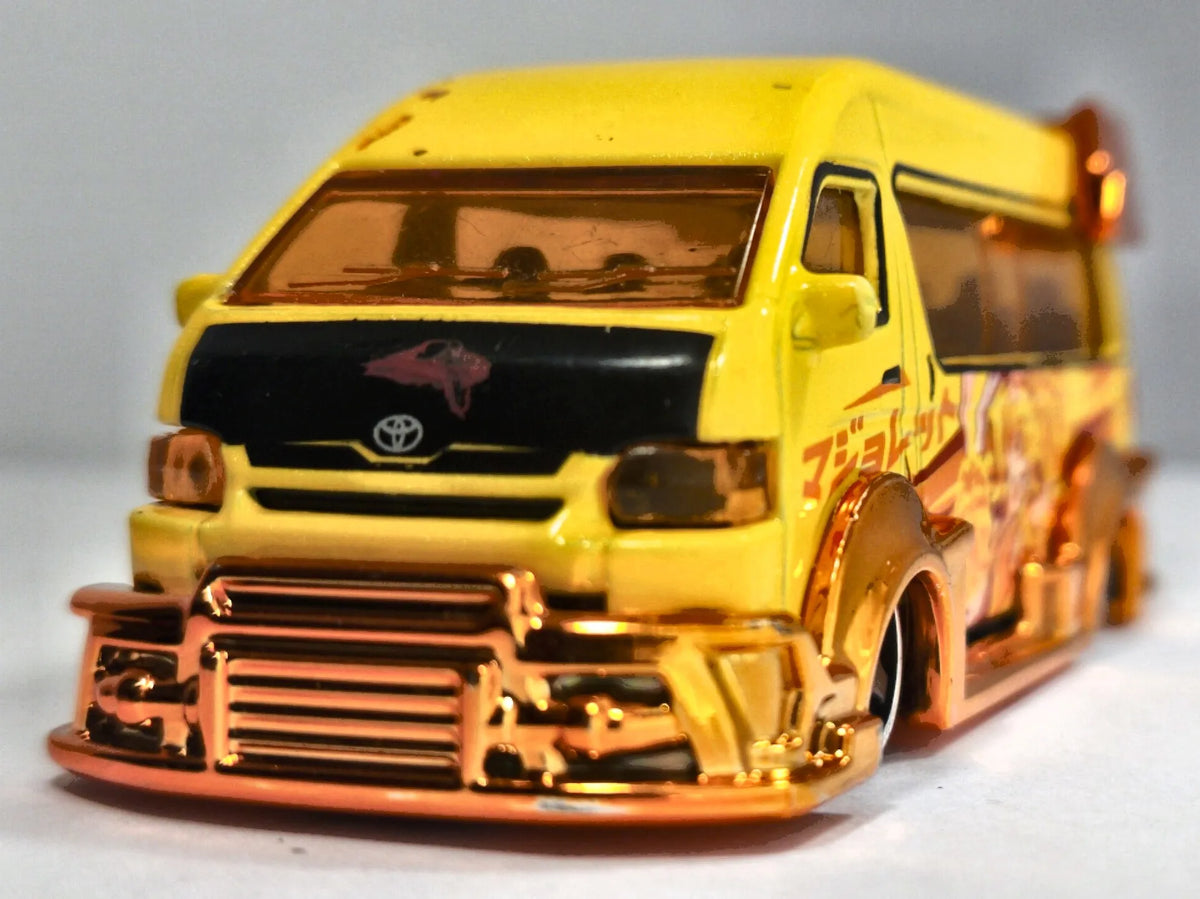 TOYOTA HIACE, Majorette Deluxe, Die cast BKI90824, Żółty, 1:69, Resoraki – zdjęcie 5