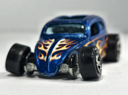 Custom Volkswagen Beetle Hot Wheels 1:64 Luzak Niebieski 2xMetal – zdjęcie 5