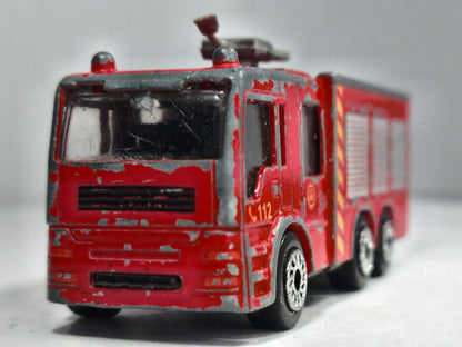 WÓZ STRAŻACKI #112, Straż pożarna, Die cast M2, Czerwony, 1:87, Resoraki – zdjęcie 5
