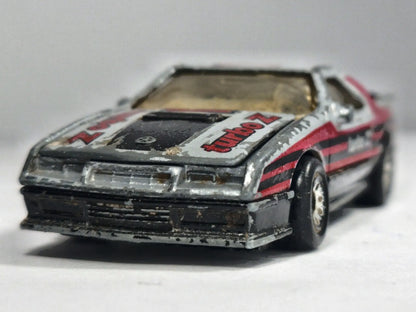 1984 DODGE DAYTONA TURBO Z, Matchbox, Die cast, Srebrny, 1:64, Resoraki – zdjęcie 5