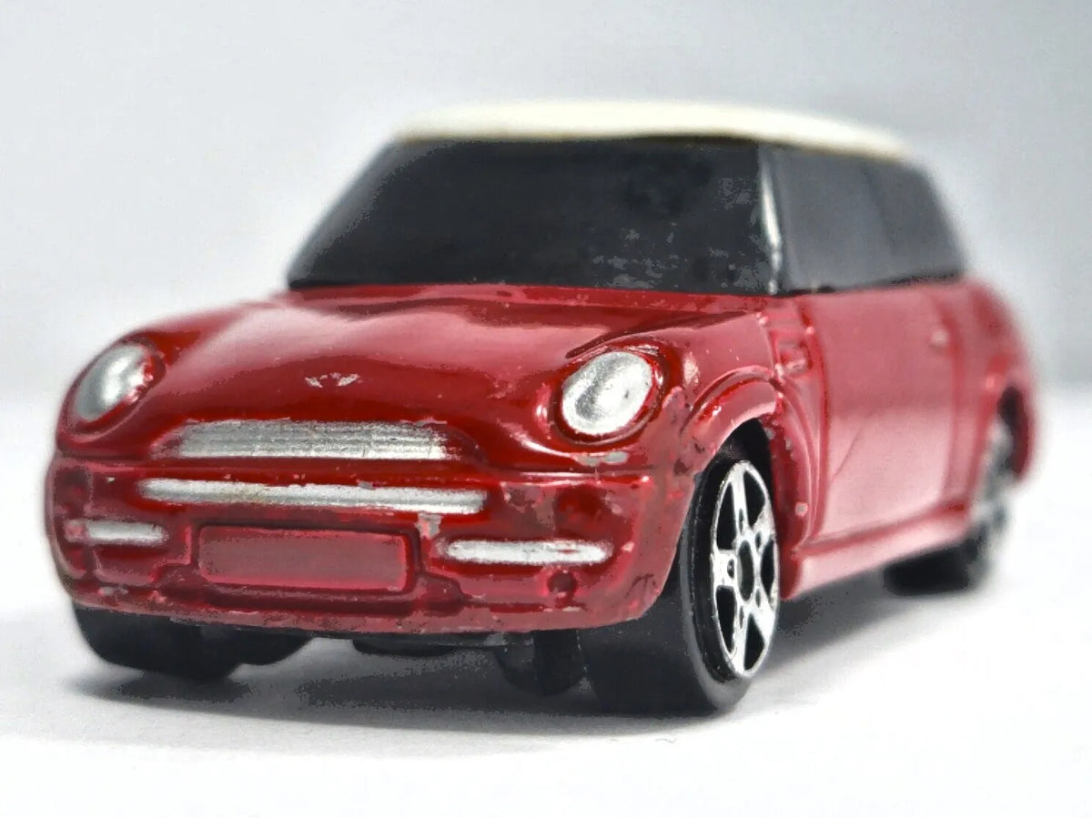 MINI COOPER, Maisto, Die cast, Biały i Bordowy, 1:64, Resoraki – zdjęcie 5