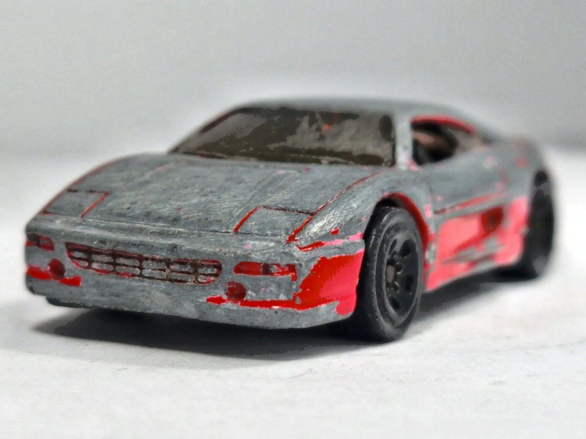 Ferrari F355 Challenge Hot Wheels 1989 1:64 Luzak Srebrny – zdjęcie 5