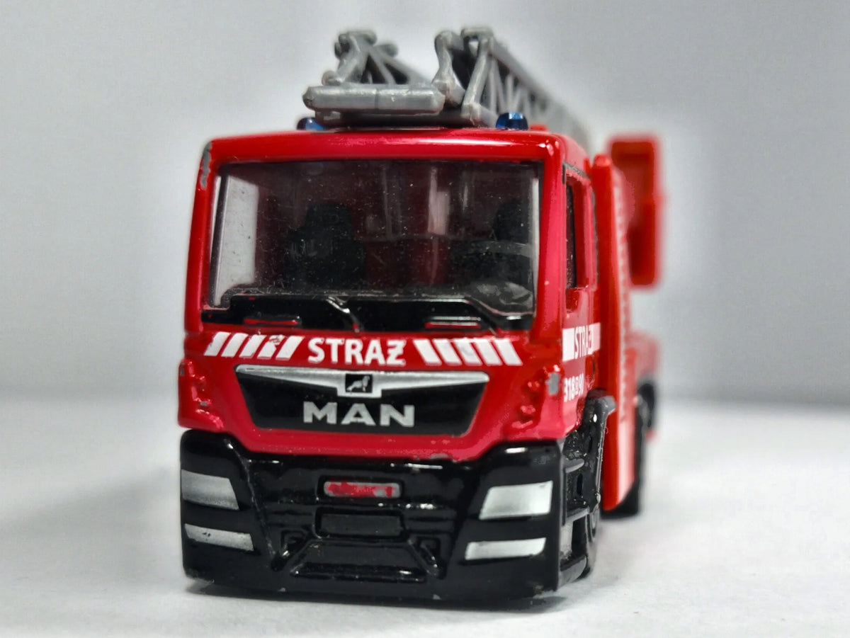 MAN TGS, STRAŻ POŻARNA, Majorette, Die cast REF:299F Czerwony 1:87 Resoraki – zdjęcie 5