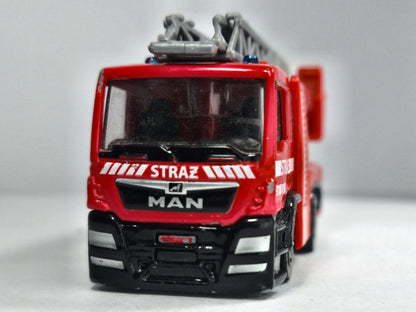 MAN TGS, STRAŻ POŻARNA, Majorette, Die cast REF:299F Czerwony 1:87 Resoraki – zdjęcie 5