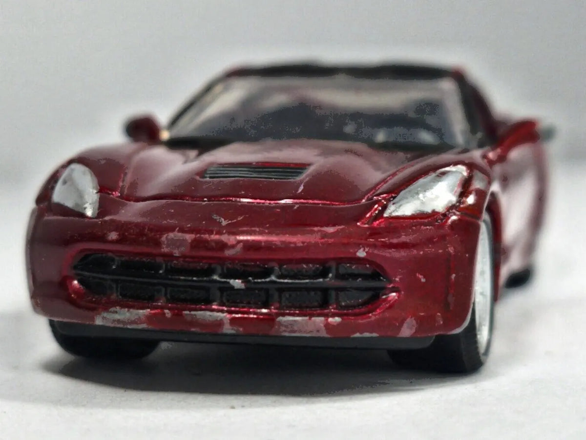 2014 Corvette Stingray Bburago 1:60 Luzak Bordowy – zdjęcie 5