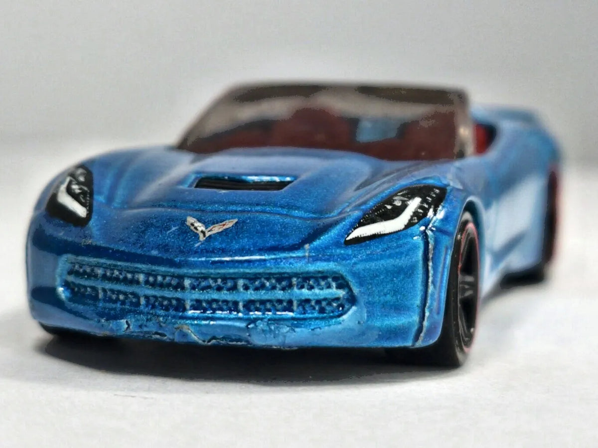 '14 CORVETTE STINGRAY CABRIO Hot Wheels 2013 Niebieski 1:64 – zdjęcie 5
