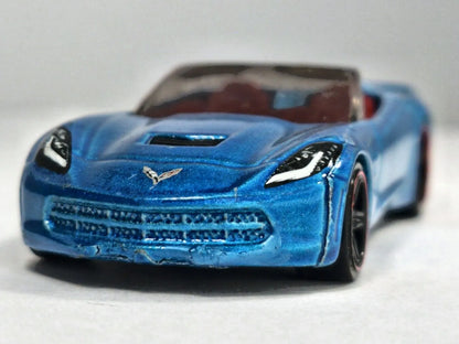 '14 CORVETTE STINGRAY CABRIO Hot Wheels 2013 Niebieski 1:64 – zdjęcie 5