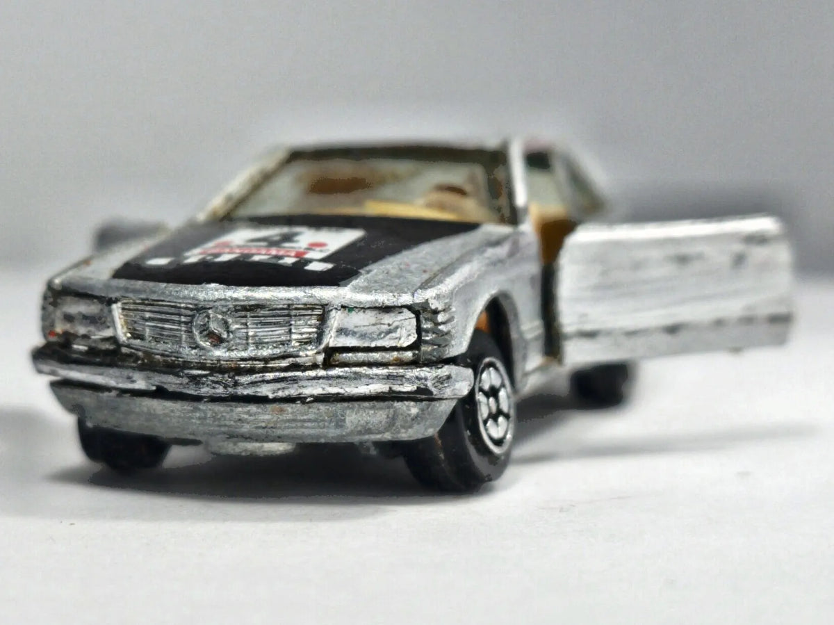 MERCEDES-BENZ 500 SEC, Yatming, Die cast NO.1087, Srebrny, 1:64, Resoraki – zdjęcie 5