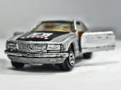 MERCEDES-BENZ 500 SEC, Yatming, Die cast NO.1087, Srebrny, 1:64, Resoraki – zdjęcie 5