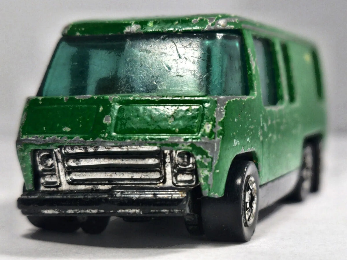 GMC MOTOR HOME, Hot Wheels 1977, Vintage Die cast, Zielony, 1:64, Resoraki – zdjęcie 5