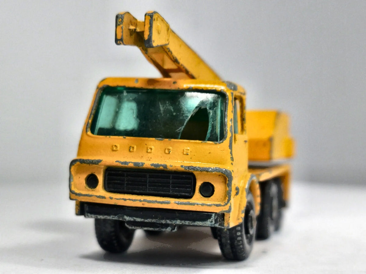 DODGE CRANE TRUCK Matchbox 1973 Żółty 1:75 – zdjęcie 5