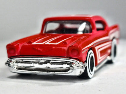 '57 Chevy Hot Wheels 1976-2018 1:64 Luzak Czerwony – zdjęcie 5
