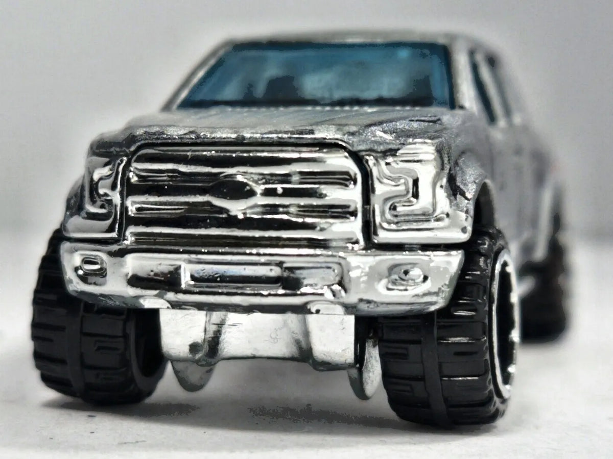 FORD F-150 PICKUP, Hot Wheels 2014, Die cast G48, Srebrny, 1:64, Resoraki – zdjęcie 5