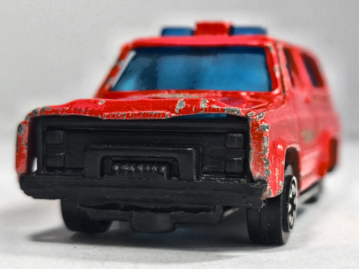 PICK-UP FIRE DEPT, Summer ok 1980, Die cast, Czerwony, 1:64, Resoraki – zdjęcie 5