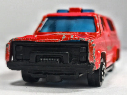 PICK-UP FIRE DEPT, Summer ok 1980, Die cast, Czerwony, 1:64, Resoraki – zdjęcie 5