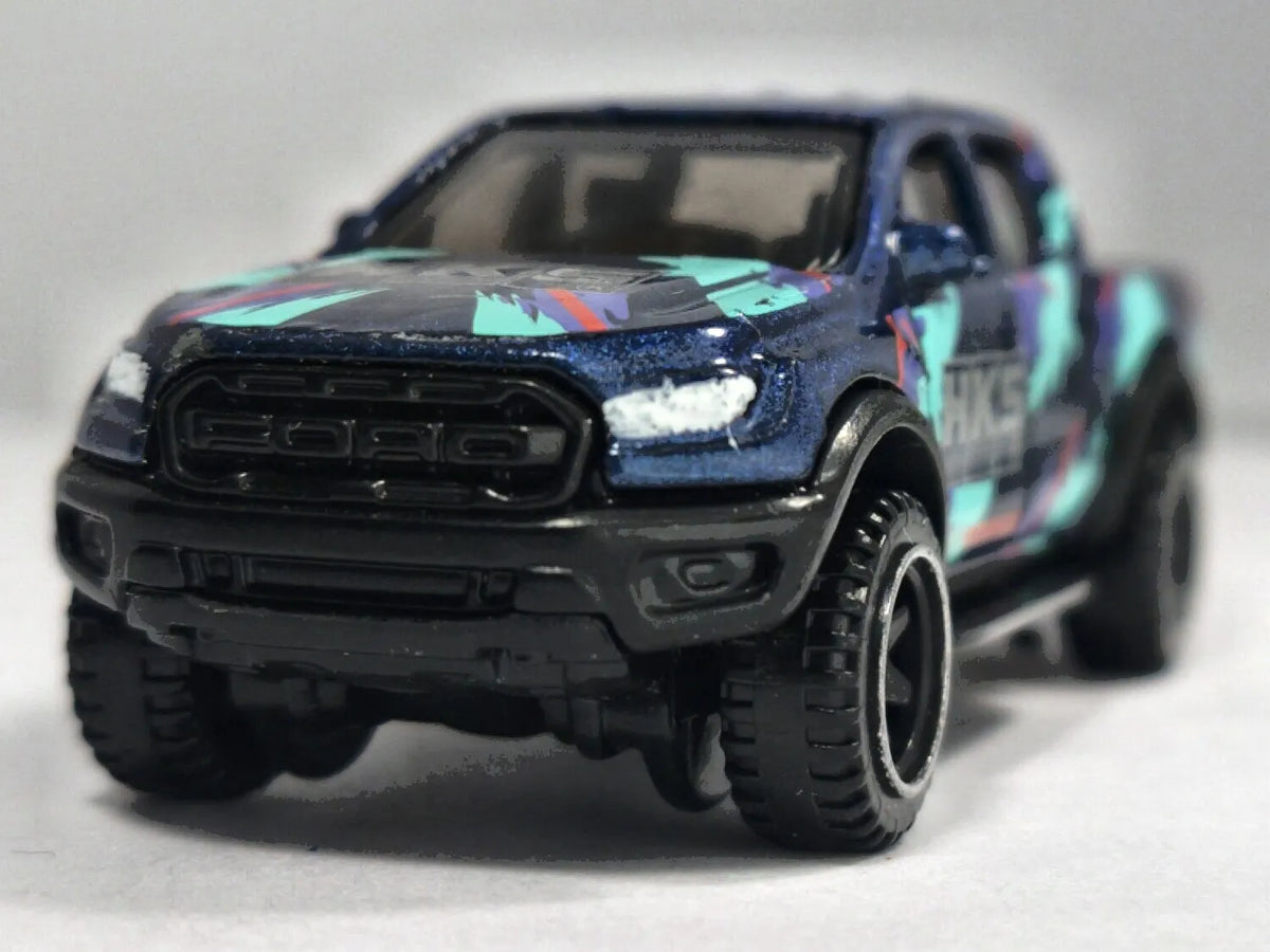 ’19 FORD RANGER RAPTOR, HK5, Hot Wheels 2018, FYB56, Granat, 1:72, Resoraki – zdjęcie 5